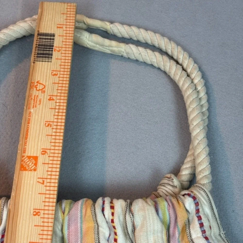 Billa Bong Y2K Boho Peasant‎ Hippie Fringe Colorful Beach Handbag Striped Floral
